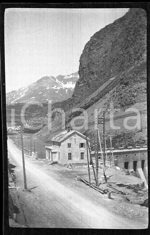 Fotografia d epoca originale 1924 MONCENISIO Veduta della centrale idroelettrica  NEGATIVO ORIGINALE 1