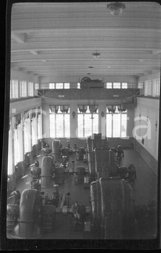 Fotografia d epoca originale 1924 MONCENISIO Interno della centrale idroelettrica  NEGATIVO ORIGINALE 1
