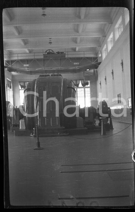 Fotografia d epoca originale 1924 MONCENISIO Interno della centrale idroelettrica  NEGATIVO ORIGINALE 3 1