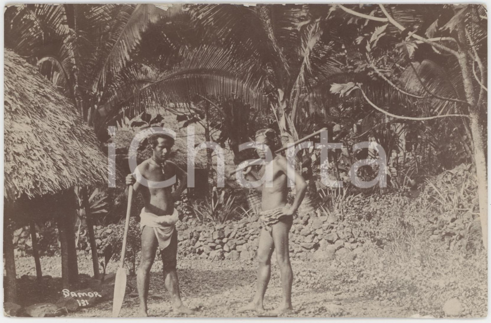 1935 ca SAMOA Islands -  Ethnic Types - MAORI - Old postcard