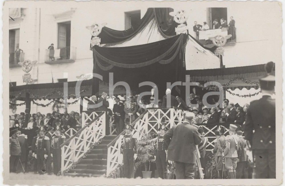 1935 ca NAPOLI Vittorio Emanuele III nel palco reale - Carabinieri *Foto PARISIO