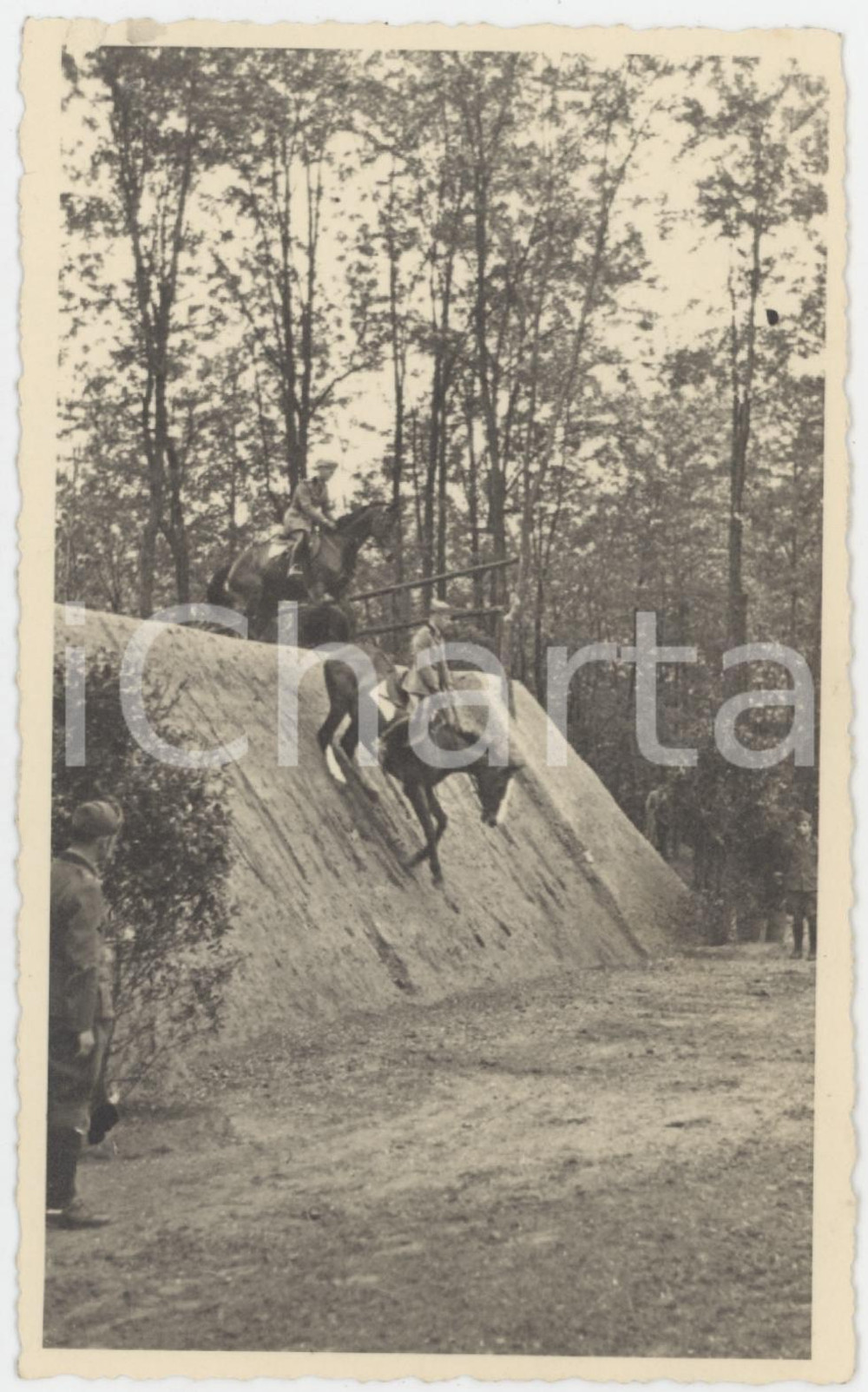 1935 ca ITALIA Esercitazioni militari - Percorso di guerra a cavallo - Foto