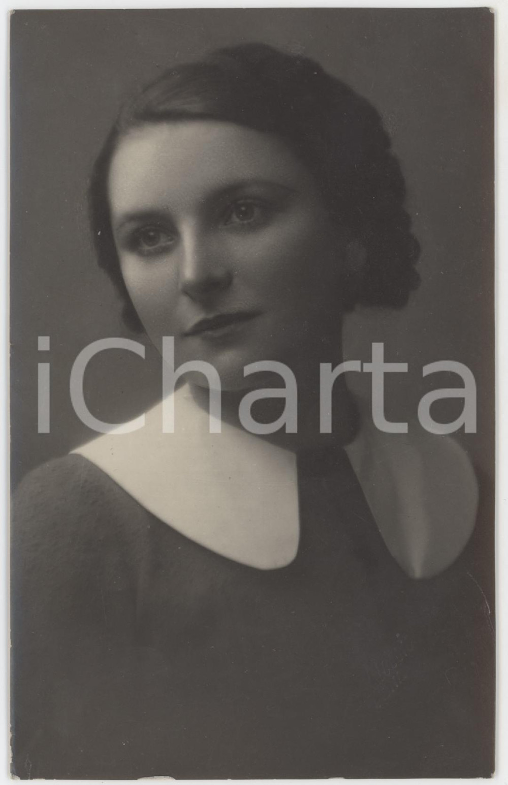 1935 PAVIA Ritratto di giovane donna - Fotocartolina ALESSIO 9x14 cm