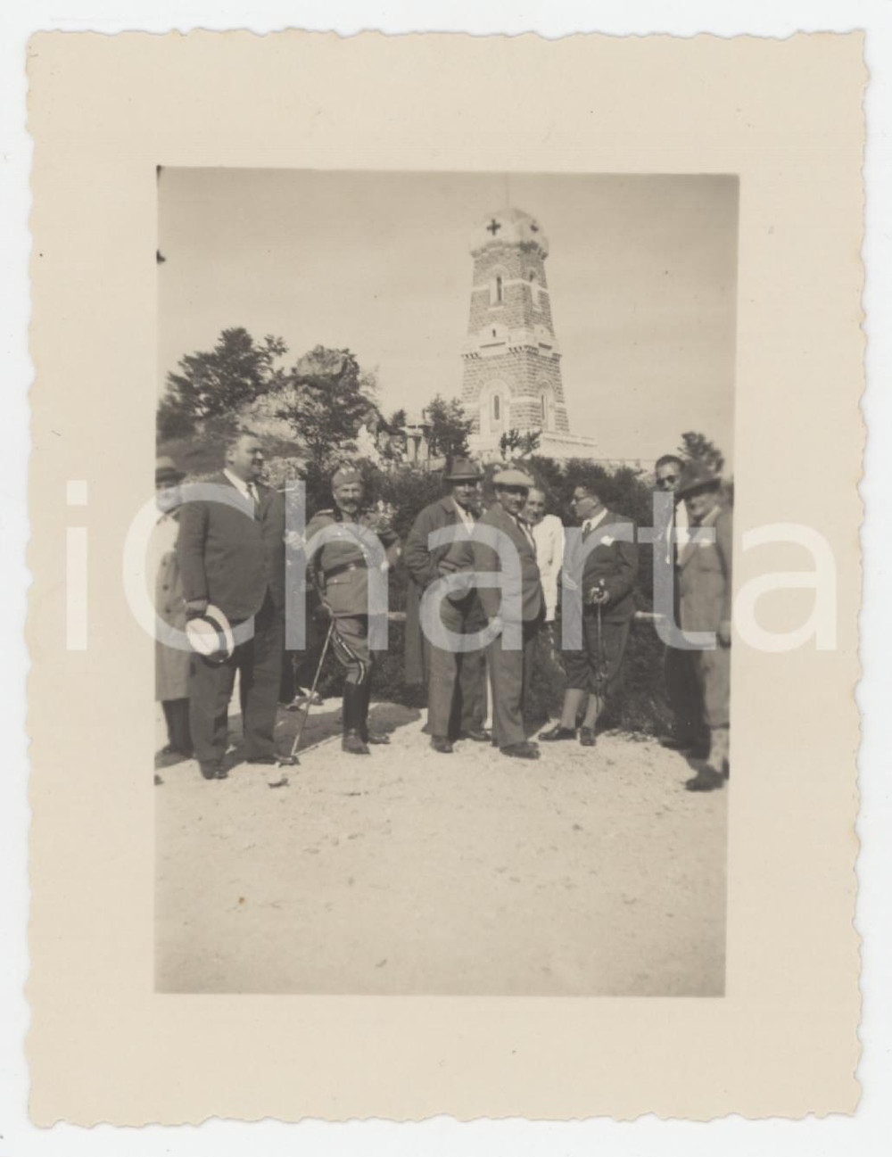 1936 SACRARIO DEL PASUBIO Gen. GIGLI e reduci 31° Artiglieria in visita - Foto