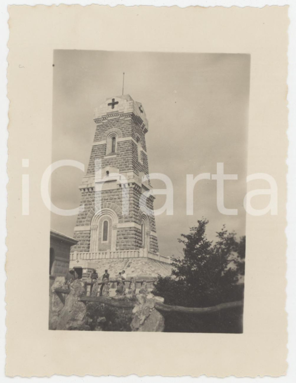 1936 SACRARIO DEL PASUBIO Reduci 31° Regg. Artiglieria in visita - Foto 8x11 cm