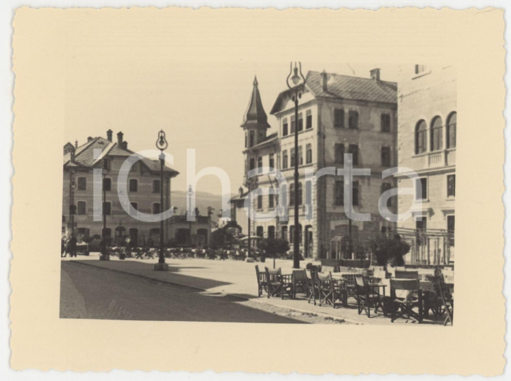 1936 ASIAGO (VI) Veduta di Piazza Statuto  - Foto vintage 12x9 cm