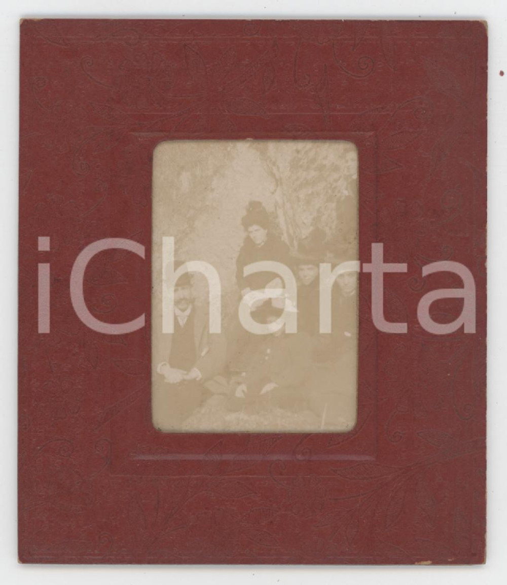 1905 ca FRASCATI (RM) Famiglia sul prato - Ritratto - Foto 7x8 cm
