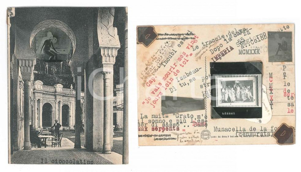 1931 CASTELLAMMARE DI STABIA Terme - Cartolina con vere foto erotiche CURIOSA