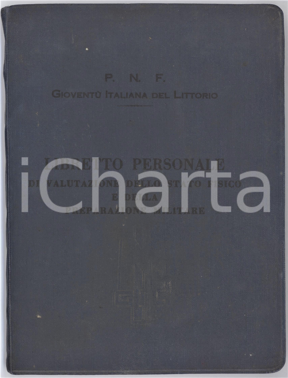 1939 PNF CARBONARA AL TICINO - Libretto personale stato fisico Gleno BERTELLINI