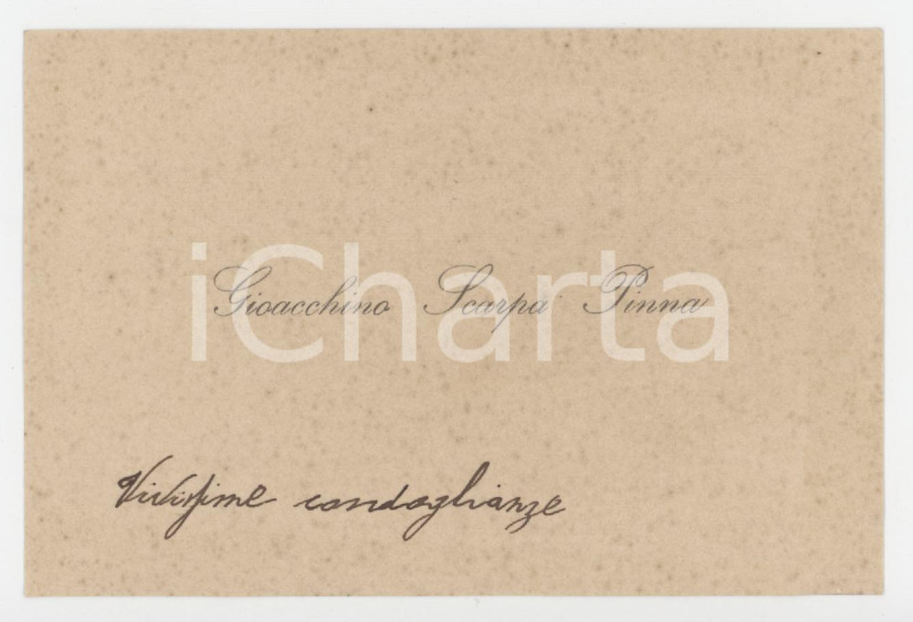 1920 ca MACOMER (?) Gioacchino SCARPA PINNA - Biglietto da visita