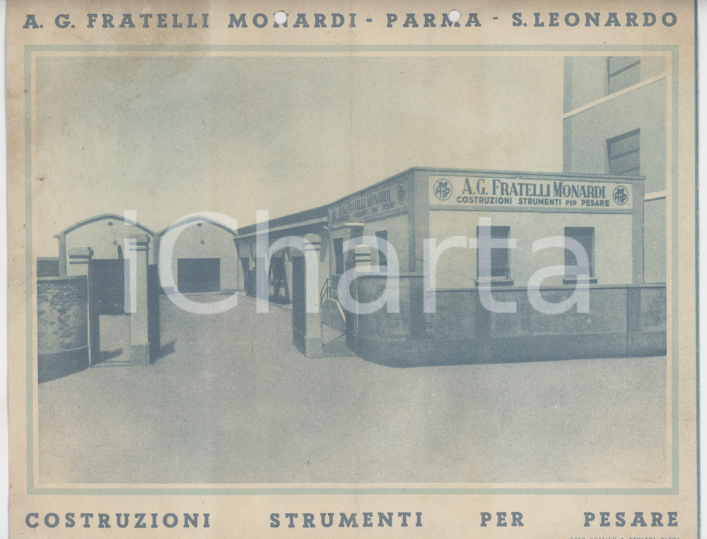 1949 PARMA SAN LEONARDO Ditta Fratelli MONARDI strumenti per pesare *Pieghevole