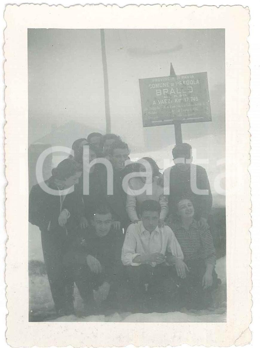 1950 OLTREPO' PAVESE - BRALLO DI PREGOLA - Gruppo di amici - Foto 7x10 cm