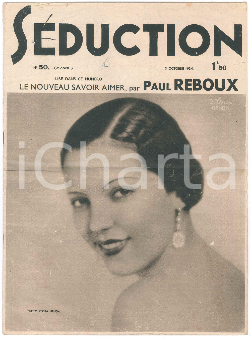 1934 SEDUCTION Paul REBOUX Le nouveau savoir aimer *Rivista nÂ° 50 VINTAGE EROTIC  Rivista d'epoca illustrata, n&deg; 50.PAGINE: 20 POOR/danneggiato piegatura centrale d'epoca, minimi strappi e abrasioni Formato: 25x35 cm originale e autentica 1