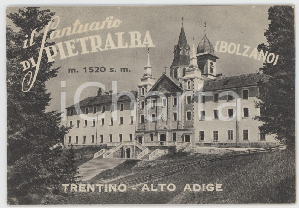 1957 ALTO ADIGE - Santuario di PIETRALBA - Pieghevole illustrato 16 pp. Pieghevole pubblicitario d'epoca, illustrato.PAGINE: 16 GOOD/buono  Formato: 17x12 cm originale e autentica 1