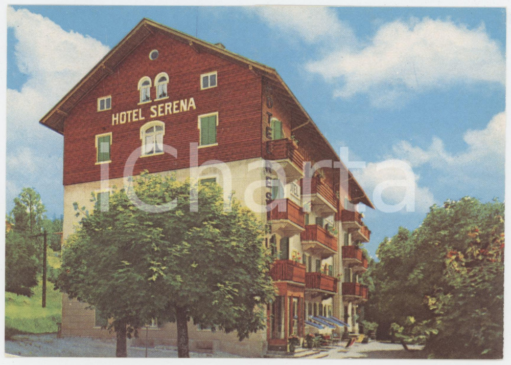 1977 CORTINA D'AMPEZZO - DOLOMITI - Hotel SERENA - Biglietto pubblicitario