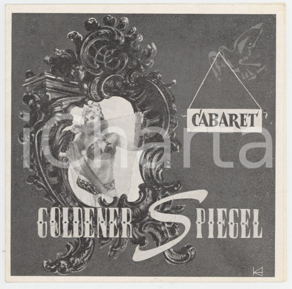 1950 ca KOLN (GERMANY) Cabaret GOLDENER SPIEGEL *Dépliant pubblicitario