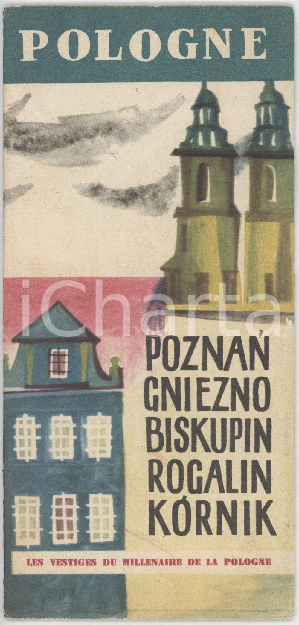 1950 ca TOURISM POLOGNE - POZNAN GNIEZNO BISKUPIN ROGALIN - ILLUSTRATED brochure