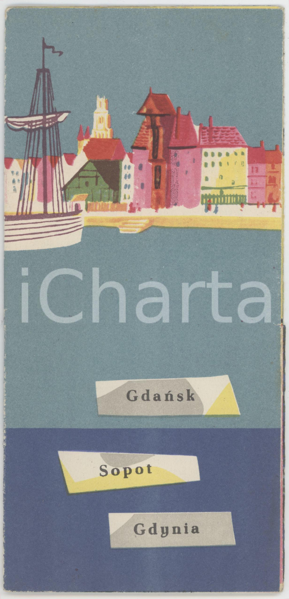1959 TOURISM - POLAND - GDANSK / SOPOT / GDYNIA - Vintage brochure FRENCH Pubblicazione pubblicitaria d'epoca, illustrata, in lingua francese.PAGINE: 24 facciate GOOD/buono ma piccolo strappo lungo la piegatura Formato: 10x21 cm originale e autentica 1