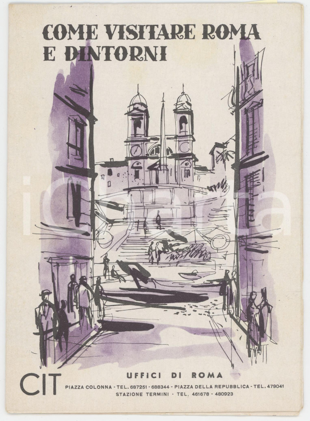1957 CIT ROMA Come visitare Roma e dintrorni - Pieghevole con mappa