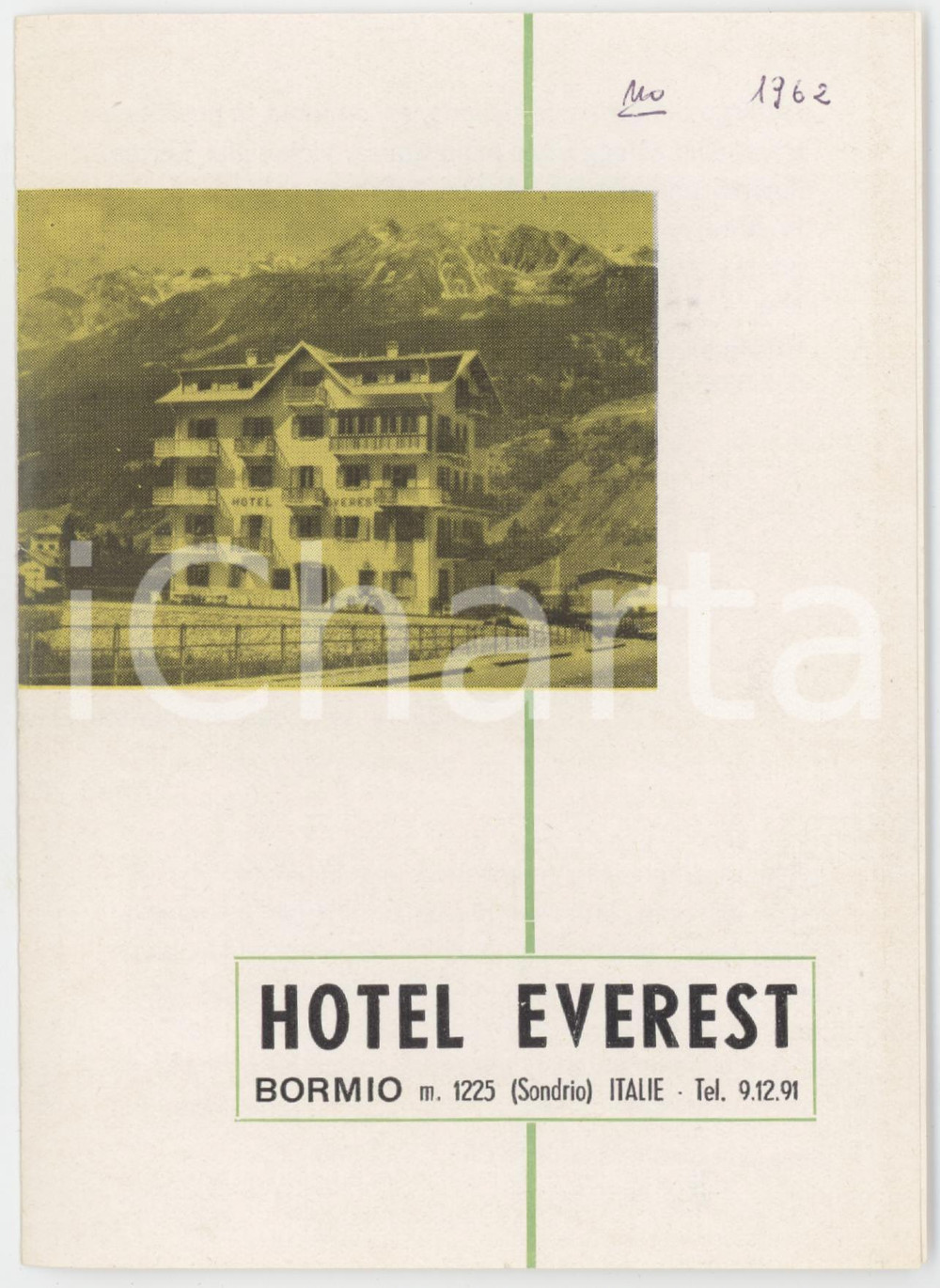 1962 BORMIO (SO) Hotel EVEREST - Pieghevole ILLUSTRATO