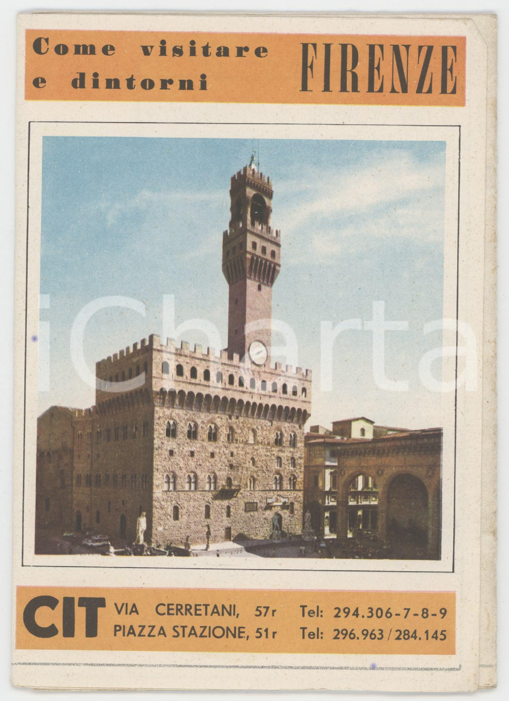 1965 TURISMO Come visitare FIRENZE e dintorni - Pieghevole con mappa