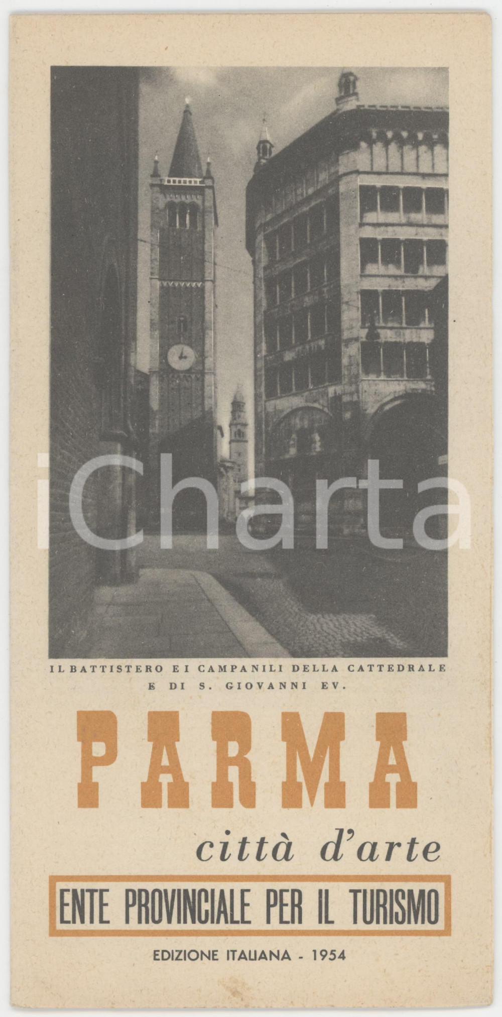 1954 TURISMO - PARMA città d'arte - Pieghevole illustrato VINTAGE