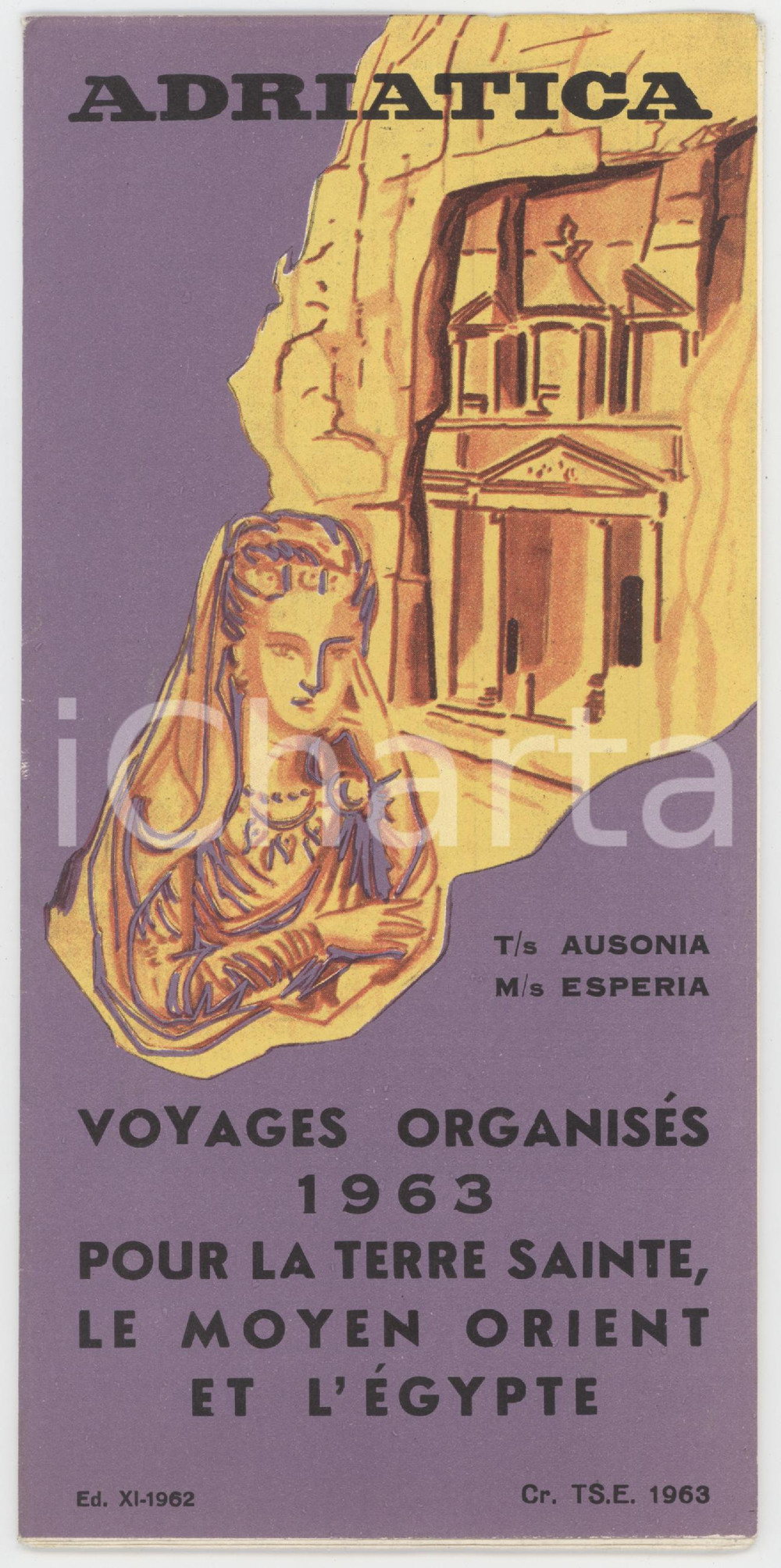 1963 VENEZIA ADRIATICA Voyages TERRE SAINTE EGYPTE - AUSONIA ESPERIA *Programme