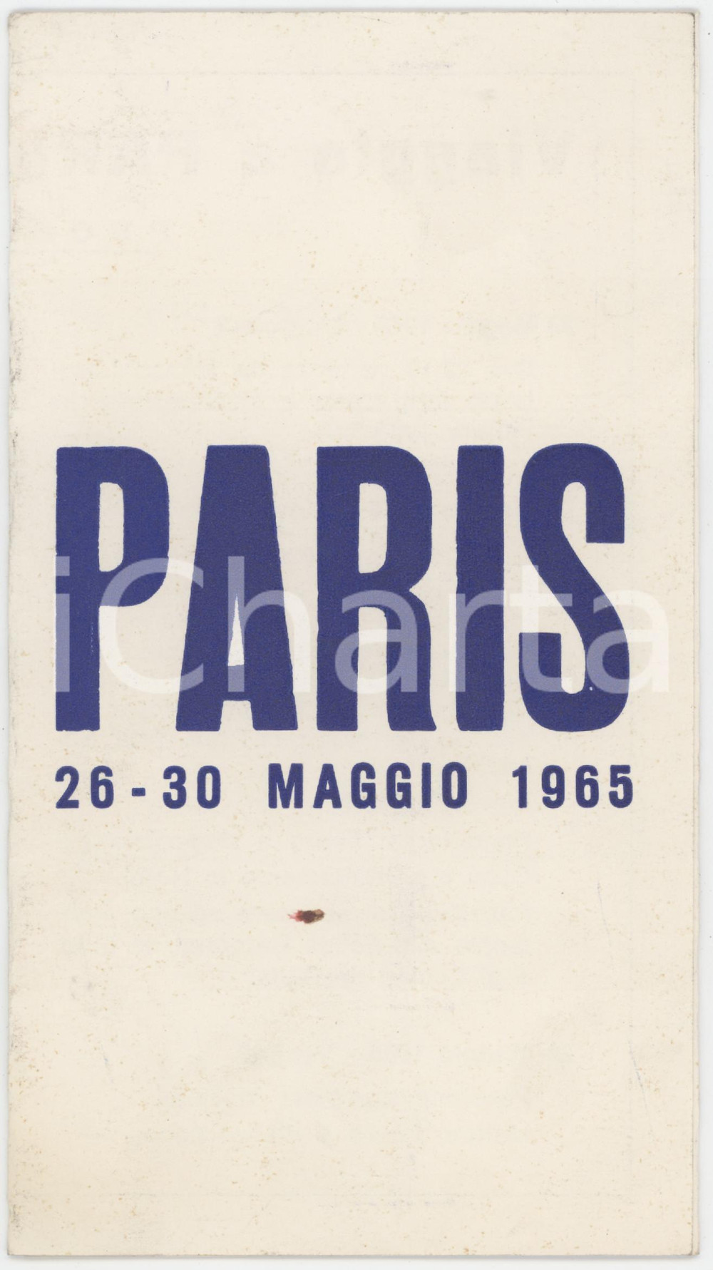 1965 MILANO Viaggio a Parigi - Programma - Pieghevole TURISMO