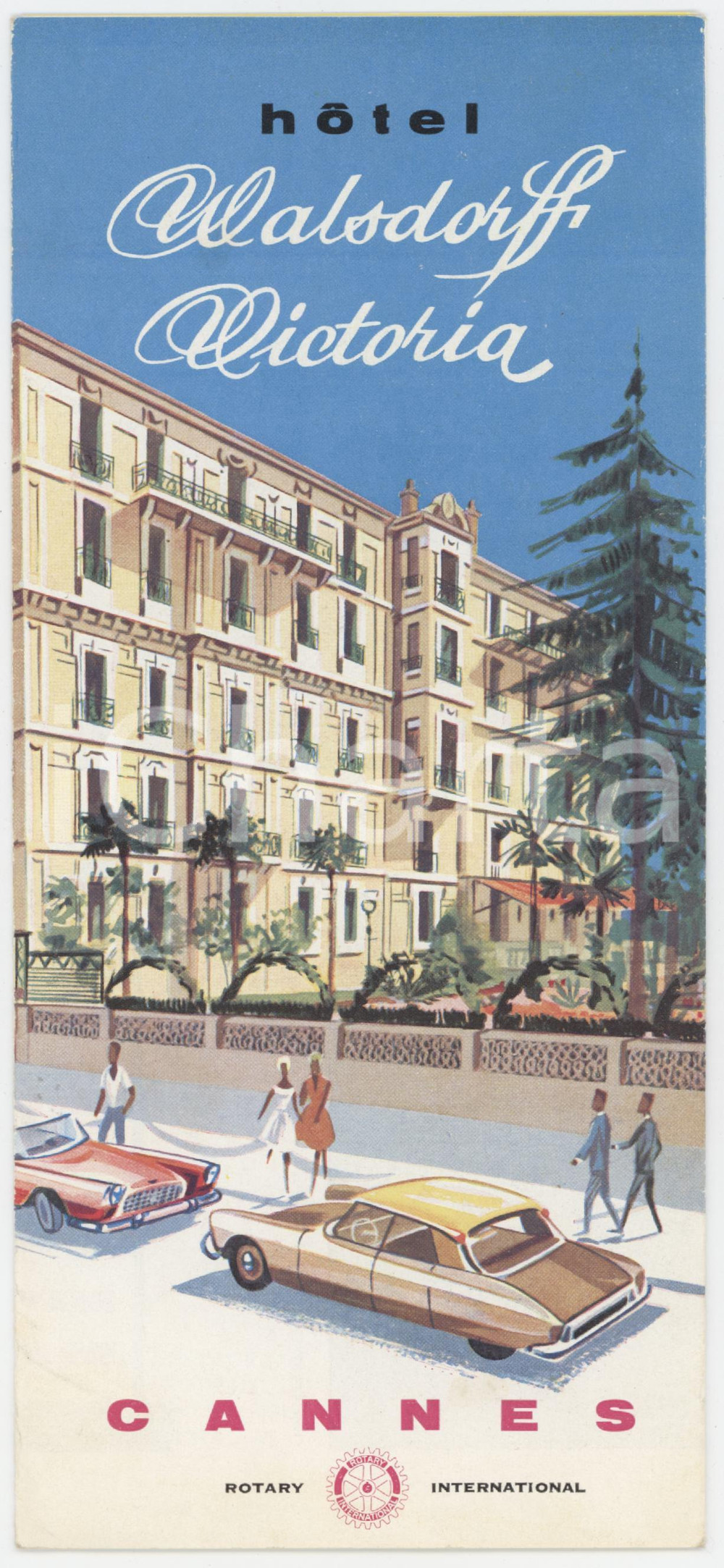 1970 ca TURISMO FRANCE CANNES Hotel WALSDORFF VICTORIA - Pieghevole illustrato