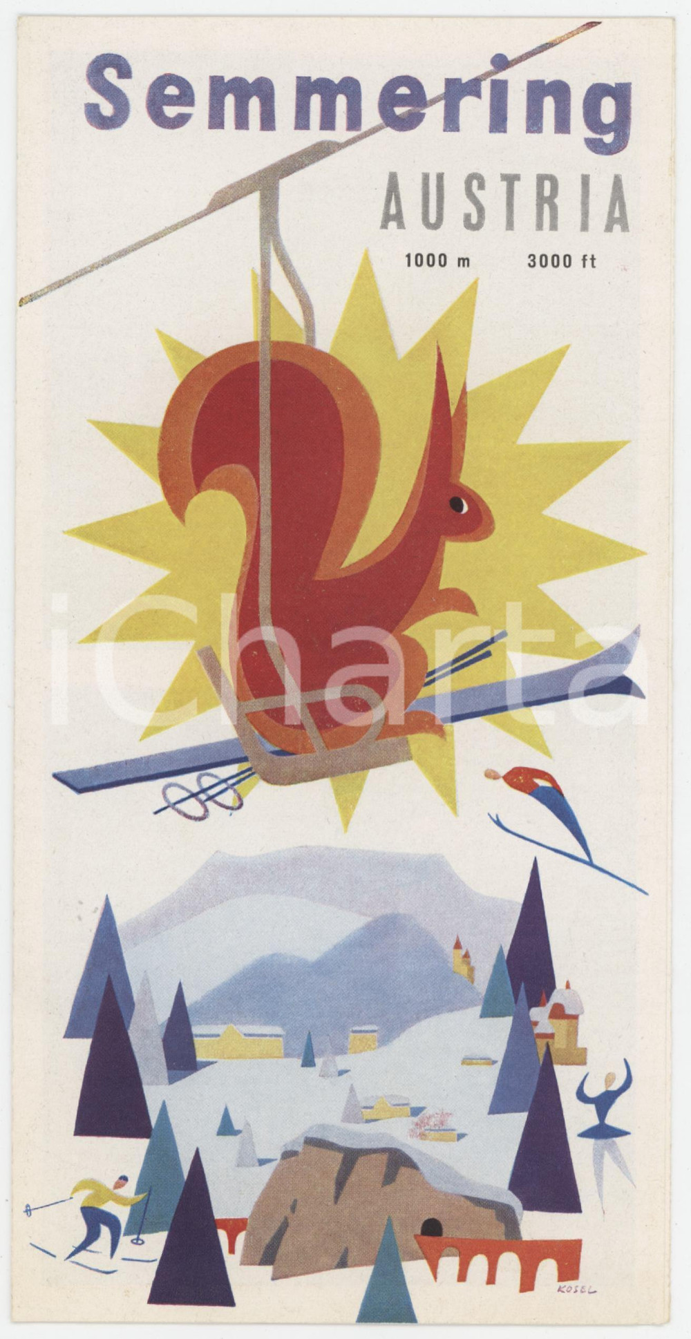 1970 ca AUSTRIA - SEMMERING - Vintage brochure illustrated KOSEL