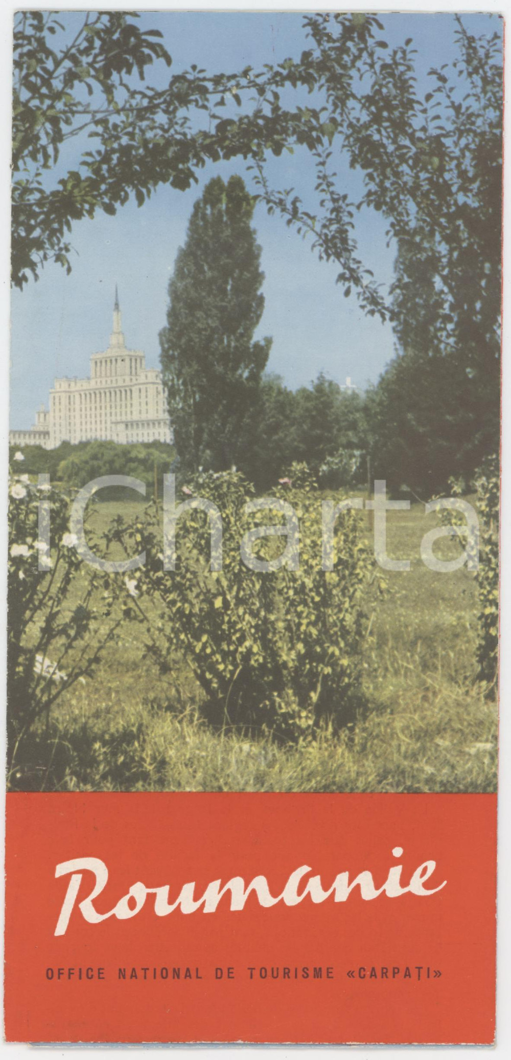 1955 ca TOURISM - ROMANIA - ILLUSTRATED vintage brochure FRENCH Pubblicazione turistica d'epoca, in lingua francese.PAGINE: 12 facciate (fronte/retro) GOOD/buono  Formato: 10x22 cm originale e autentica 1