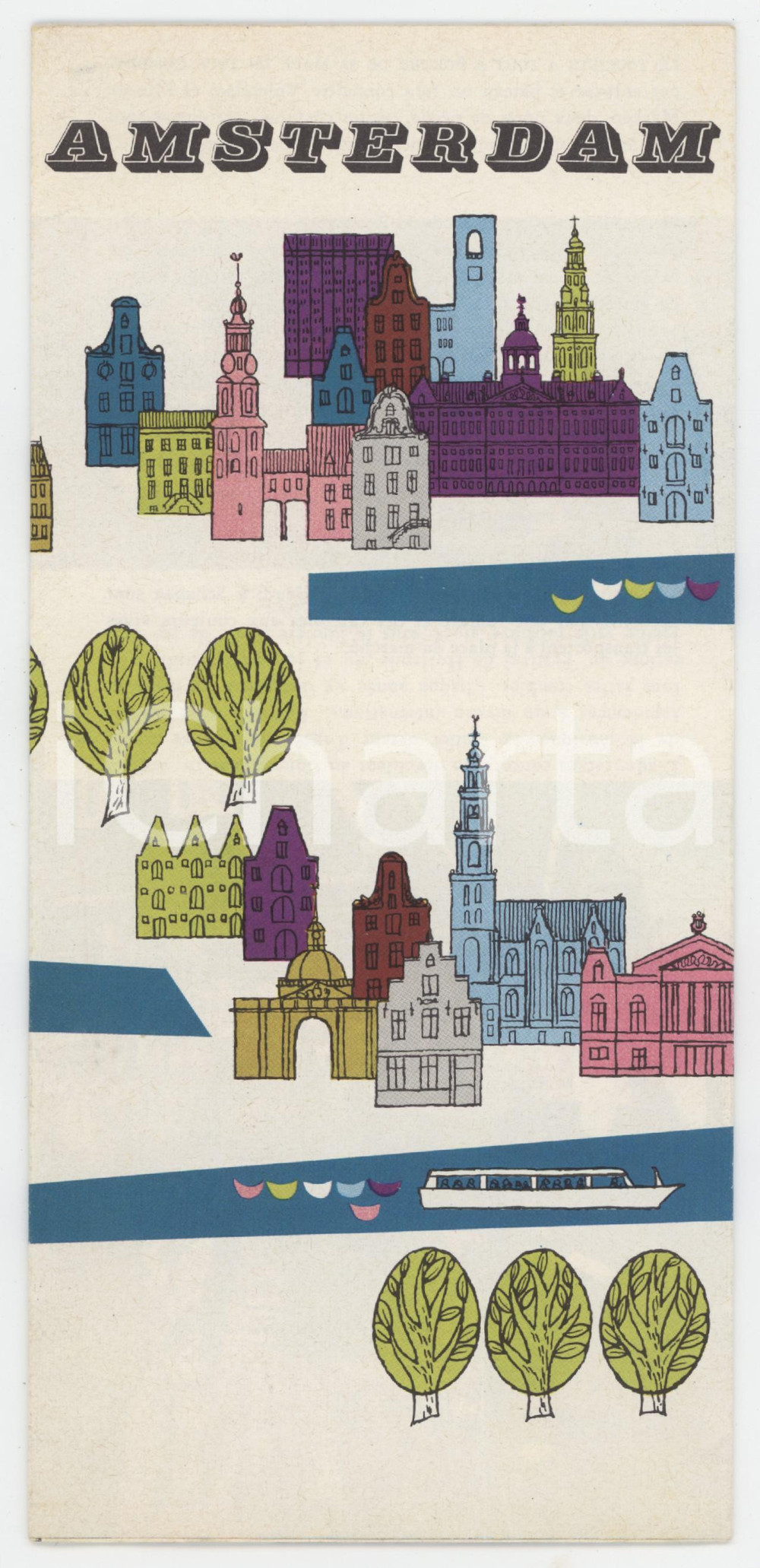 1970 ca TOURISM HOLLAND - AMSTERDAM - ILLUSTRATED Brochure French