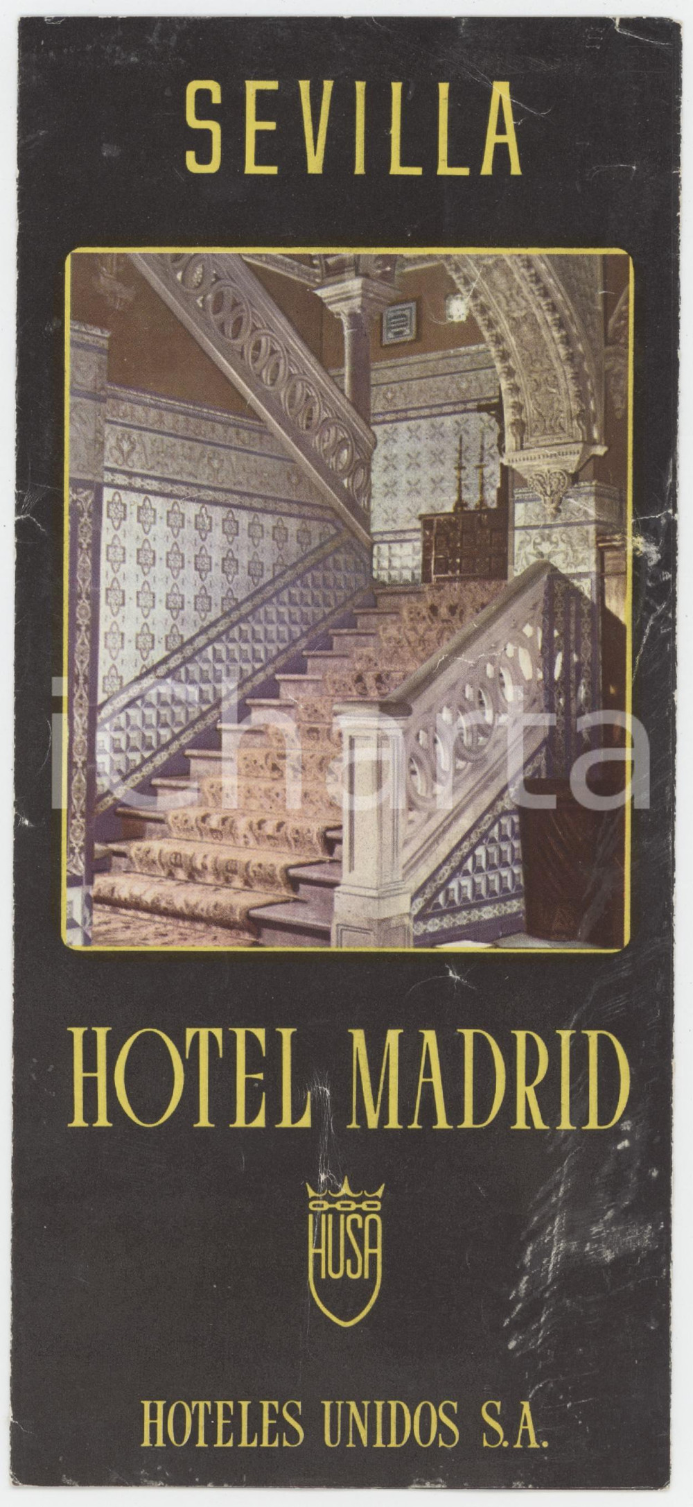 1970 ca ESPAÑA SEVILLA Hotel MADRID Hoteles Unidos S.A. - Pieghevole ILLUSTRATO