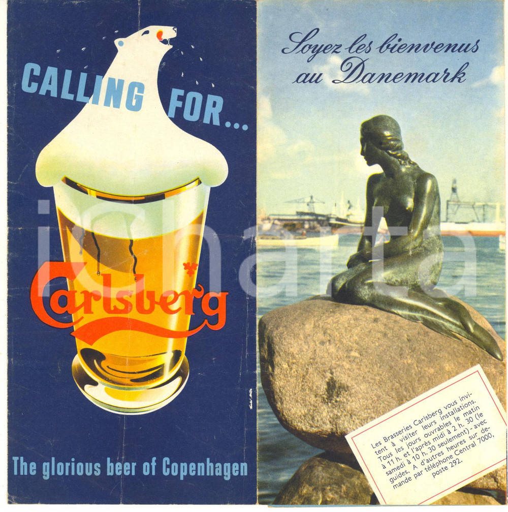 1960 ca COPENHAGEN (DENMARK) Vintage brochure CARLSBERG beer