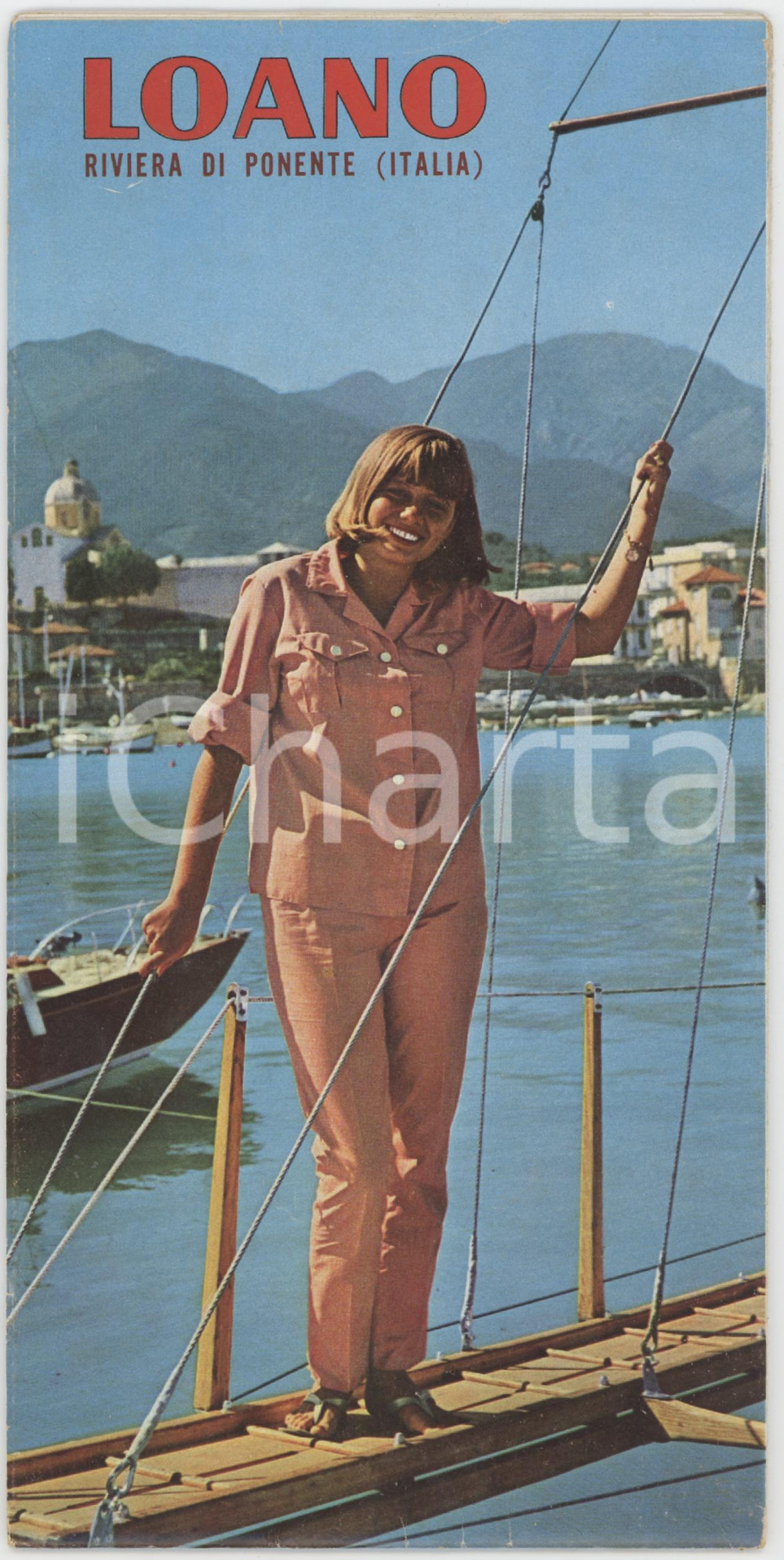 1970 ca TURISMO LIGURIA Riviera di Ponente - LOANO - Pieghevole ILLUSTRATO mappa Pieghevole pubblicitario d'epoca, con mappa interna.PAGINE: 24 facciate (fronte / retro) GOOD/buono  Formato: 10x23 cm originale e autentica 1
