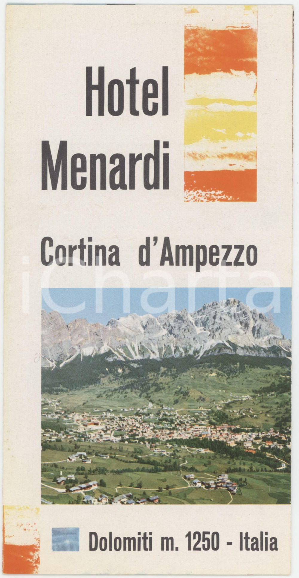 1965 TURISMO DOLOMITI CORTINA D'AMPEZZO Hotel MENARDI - Pieghevole illustrato