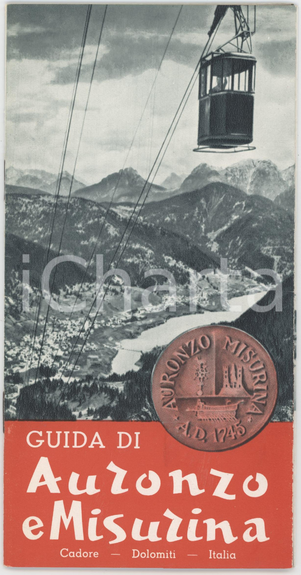1960 ca TURISMO CADORE - DOLOMITI - Guida di AURONZO e MISURINA Pieghevole