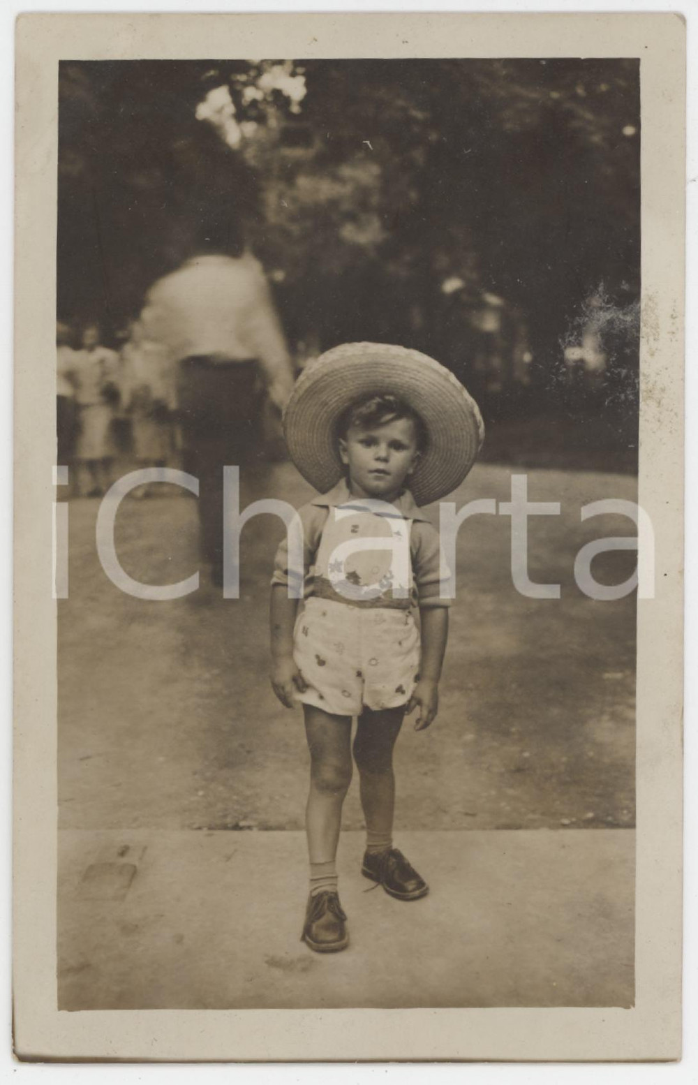 1950 USA Bambino italoamericano - "Ettore l'americano" - Foto cartolina 9x14 cm