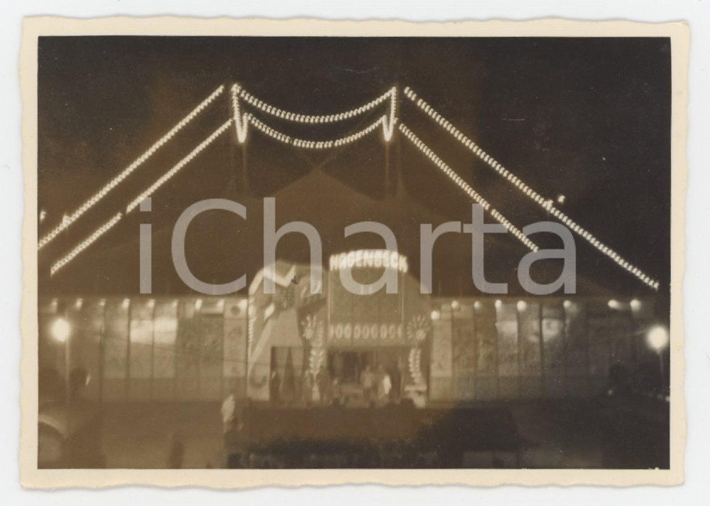 1950 ca GERMANIA Circo Carl HAGENBECK - Ingresso illuminato - Foto 10x7