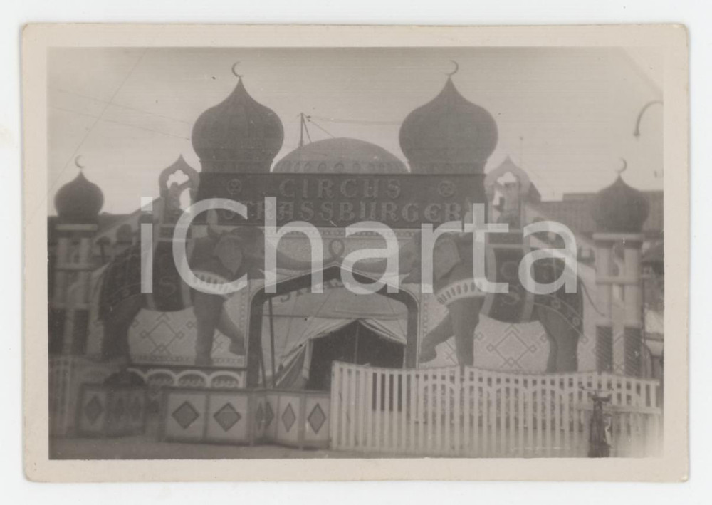 1950 ca GERMANIA - CIRCUS STRASSBURGER - Ingresso tendone - Foto 10x7 cm