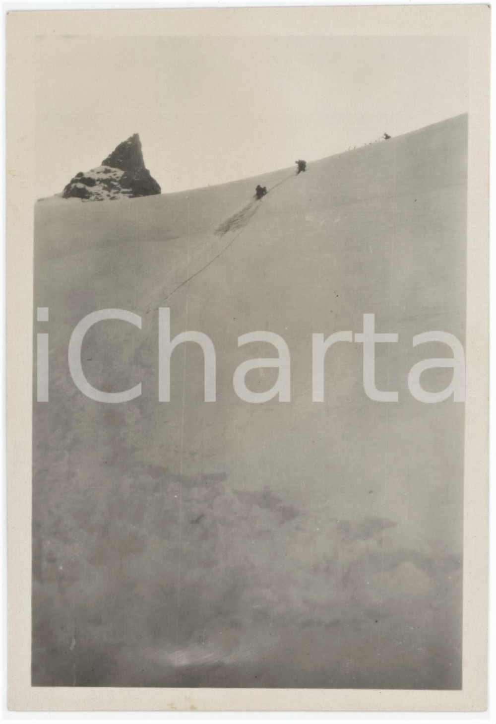 1971 ALPINISMO - ALTO ADIGE - Discesa a corda fissa dall'ORTLES - Foto 10x15