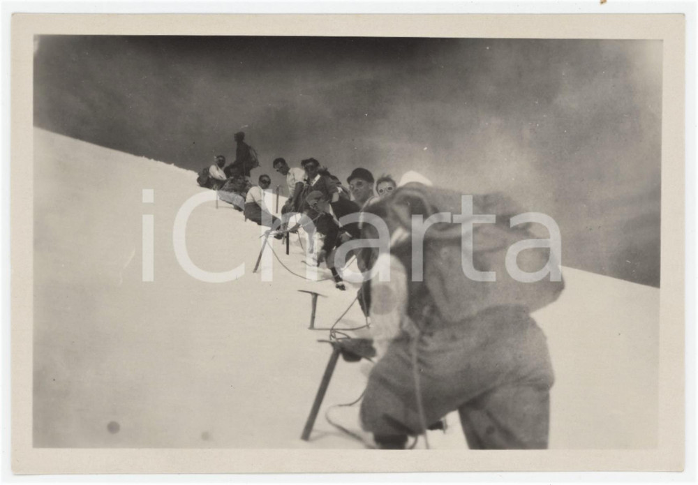 1971 ALPINISMO Monte Cevedale - Cordata sulla VEDRETTA LUNGA - Foto 15x10 cm