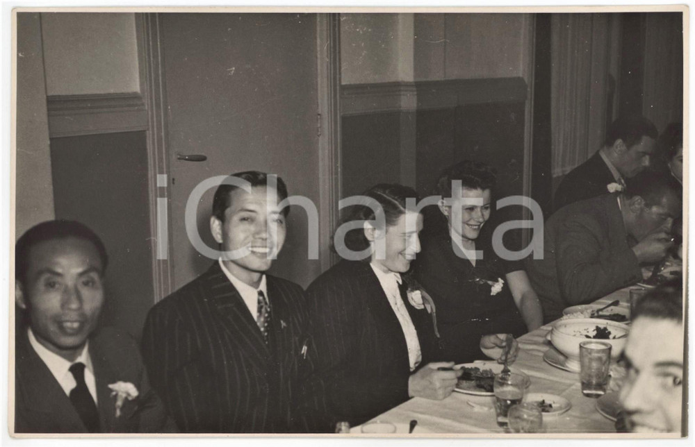 1950 ca THE HAGUE - CIRCUS PINDER - Artisti a una cena (2) Foto 18x12 cm