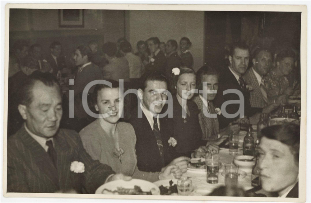 1950 ca THE HAGUE - CIRCUS PINDER - Artisti a una cena (3) Foto 18x12 cm