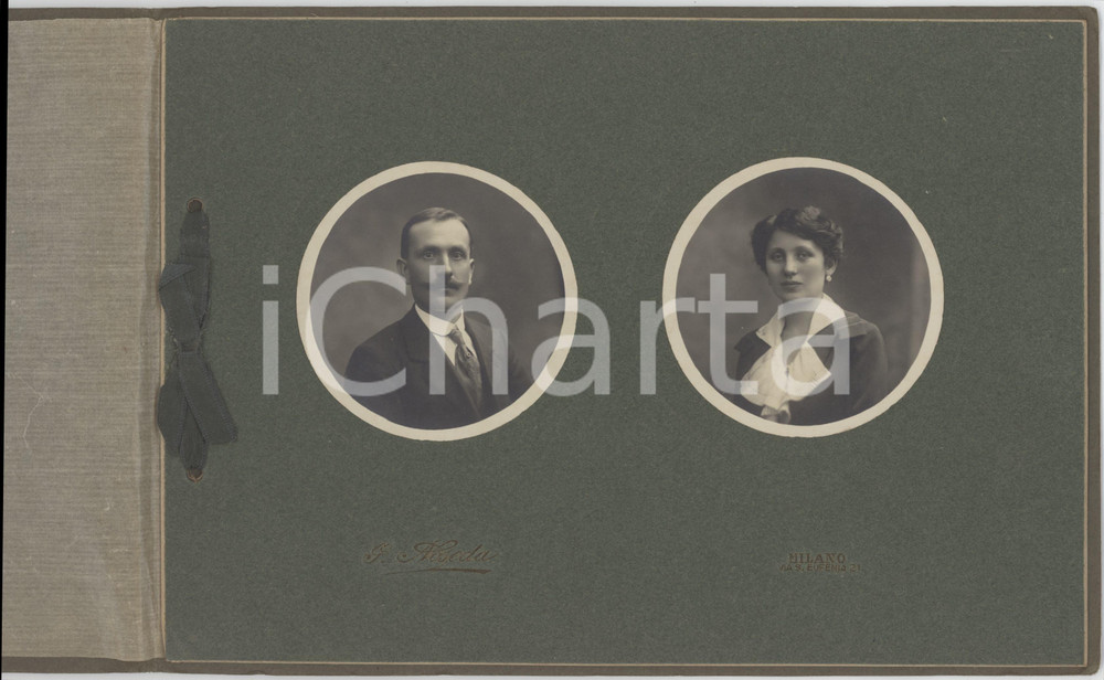 1925 ca MILANO Ritratto di una coppia di sposi - Foto Gianandrea NOSEDA