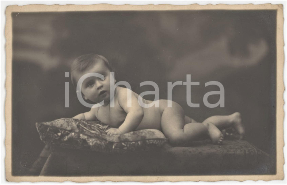 1926 LUGANO (SVIZZERA) Ritratto di bambina di 10 mesi - Foto F.LLI BRUNEL 14x9