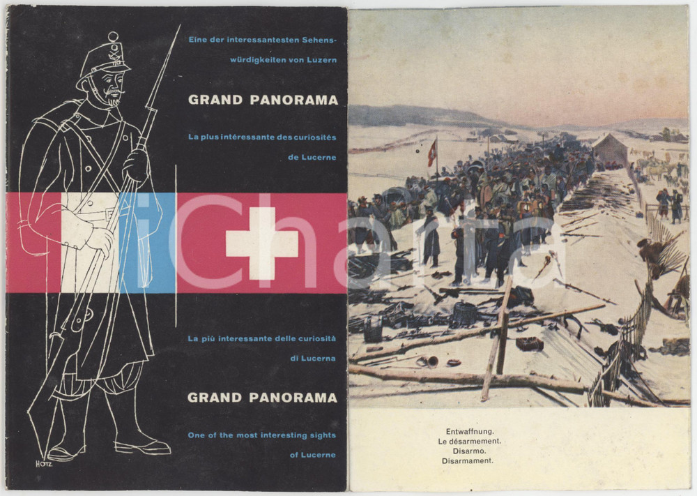 1965 ca TURISMO SVIZZERA - LUCERNA - Grand Panorama *Brochure Pieghevole d'epoca, interamente illustrato.PAGINE: 20 facciate (fronte/retro) GOOD/buono lievi tracce d'uso Formato: 10x15 cm originale e autentica 1