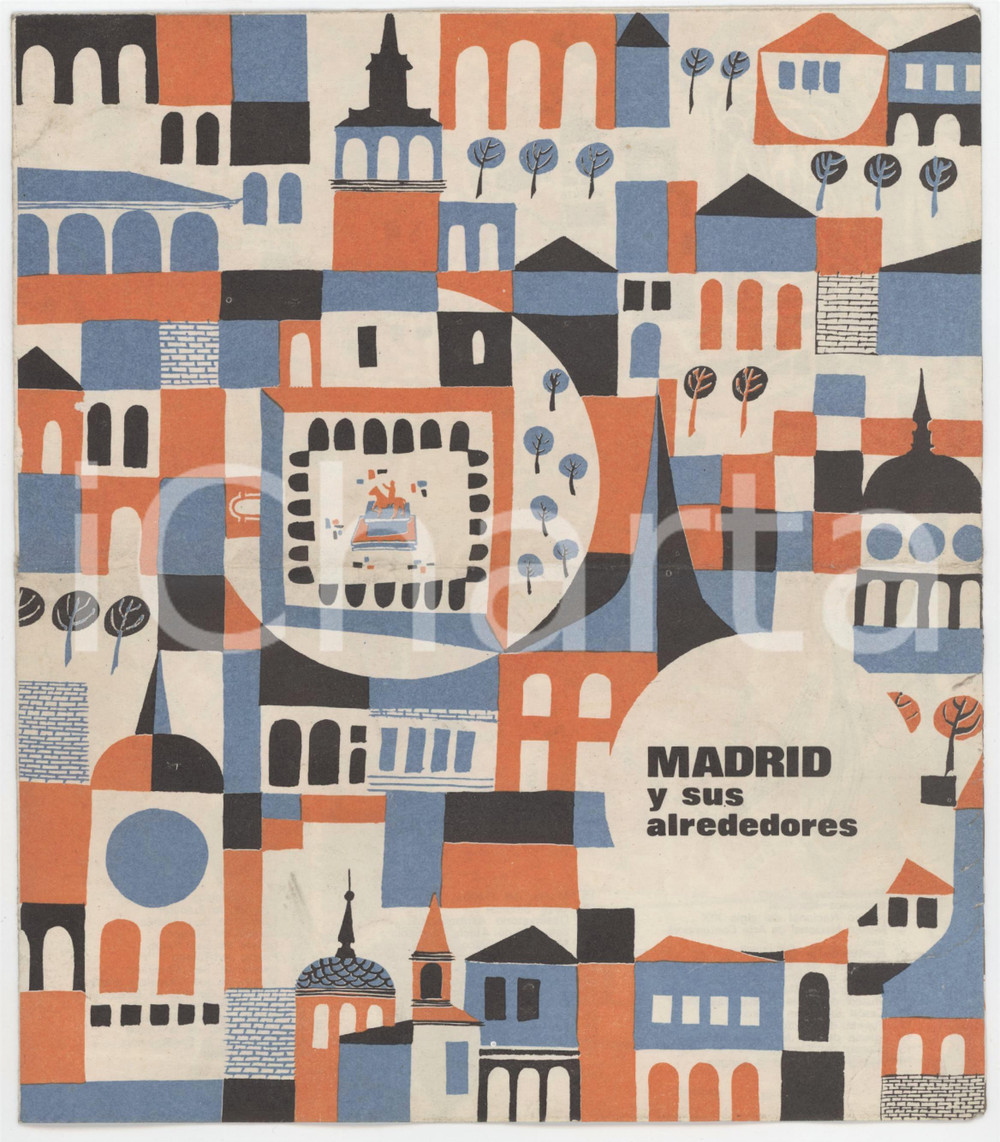 1920 ca TURISMO ESPAÑA - MADRID y sus alrededores - Pieghevole con mappa