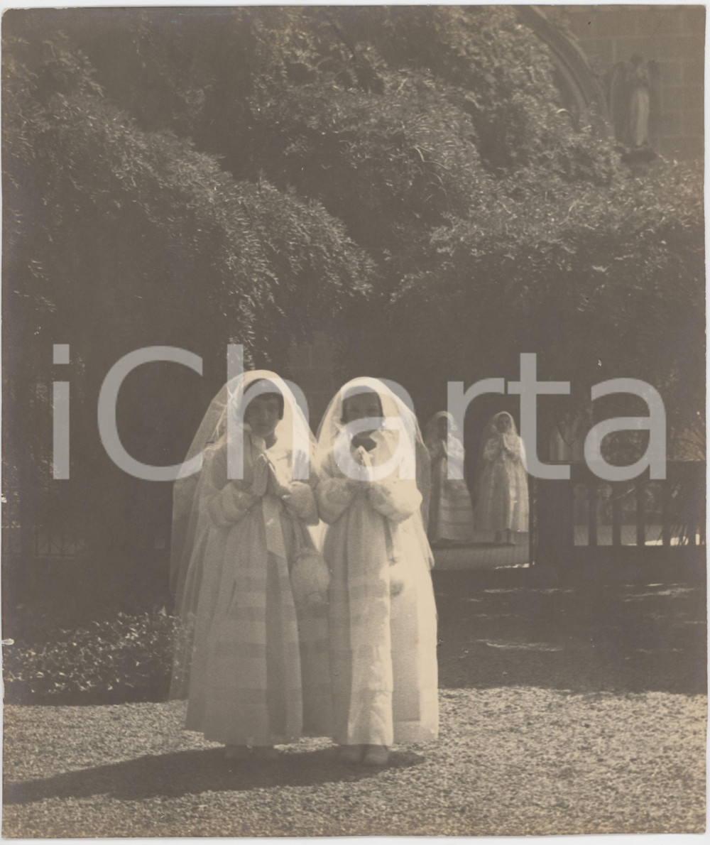 1930 ca ITALIA - Bambine alla Prima Comunione - Foto ARTISTICA 21x25 cm