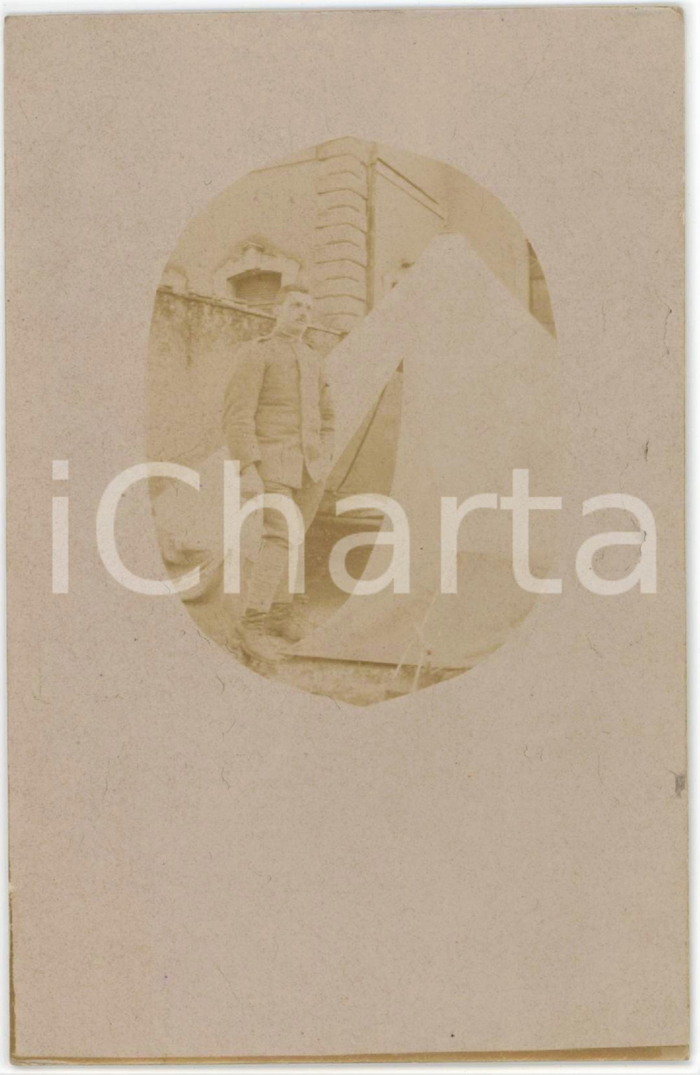 1915 ca WW1 ITALIA Accampamento presso una villa - Ufficiale - Foto  9x14 cm